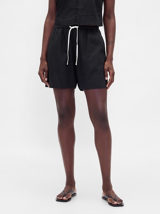 Image number 2 showing, Linen-Blend Easy Shorts