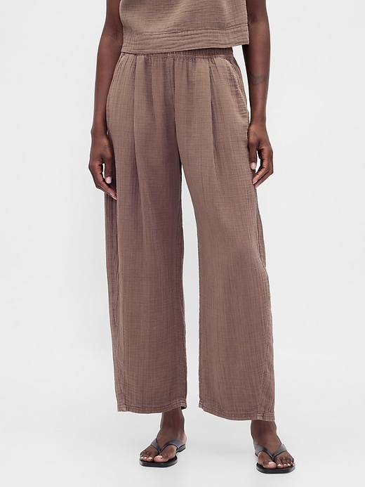 Image number 2 showing, Cotton Gauze Easy Barrel Pants