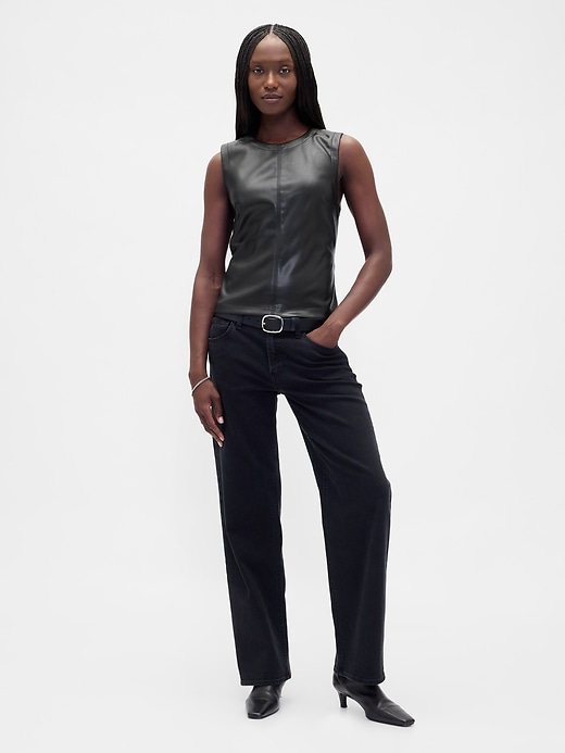 Image number 2 showing, Vegan Leather Shell Tank Top