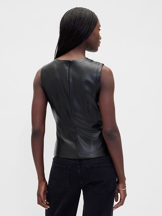 Image number 3 showing, Vegan Leather Shell Tank Top