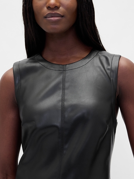 Image number 4 showing, Vegan Leather Shell Tank Top