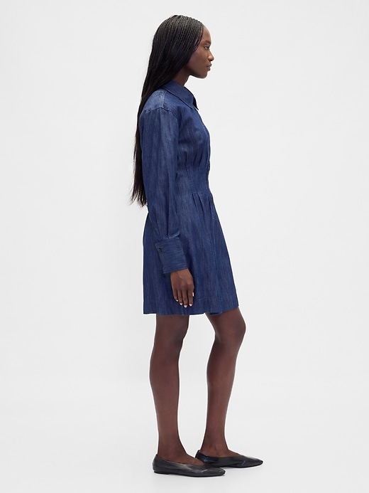 Image number 3 showing, Pleated Mini Shirtdress