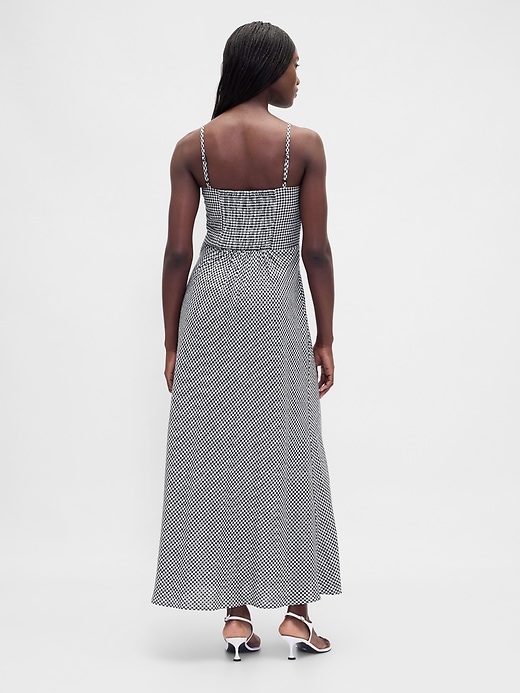 Image number 2 showing, Linen-Blend Lace Inset Maxi Dress