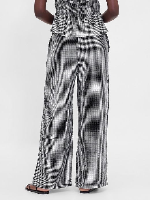 Image number 4 showing, Cotton Gauze Easy Split-Hem Pants