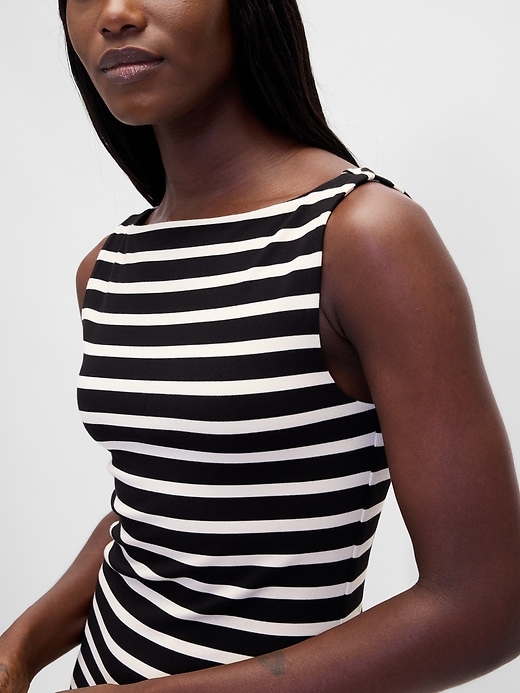 Image number 4 showing, Boatneck Knit Mini Shift Dress