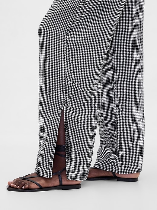 Image number 6 showing, Cotton Gauze Easy Split-Hem Pants