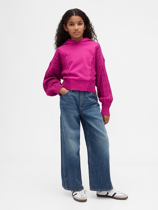 Image number 4 showing, Kids VintageSoft Mixed Media Hoodie