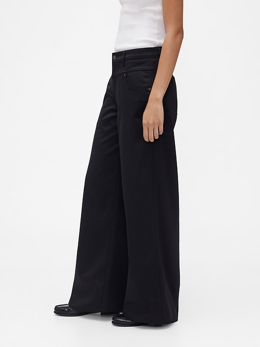 Image number 3 showing, GapStudio Low Rise Satin Baggy Pants