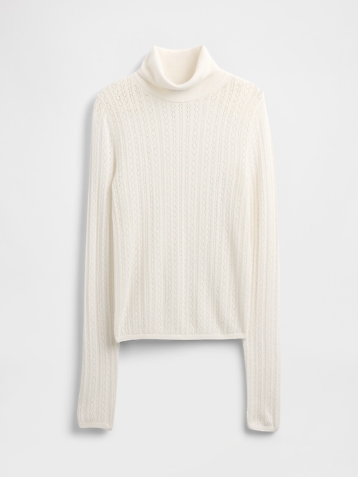 Image number 5 showing, Pointelle Turtleneck Sweater