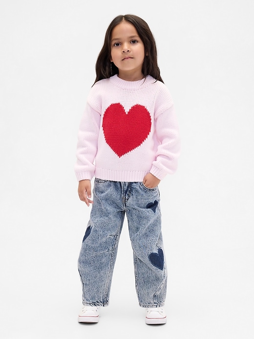 Image number 1 showing, Baby & Toddler Heart Horseshoe Jeans