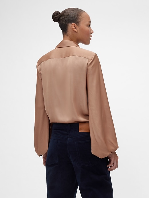 Image number 3 showing, GapStudio Satin Shirt