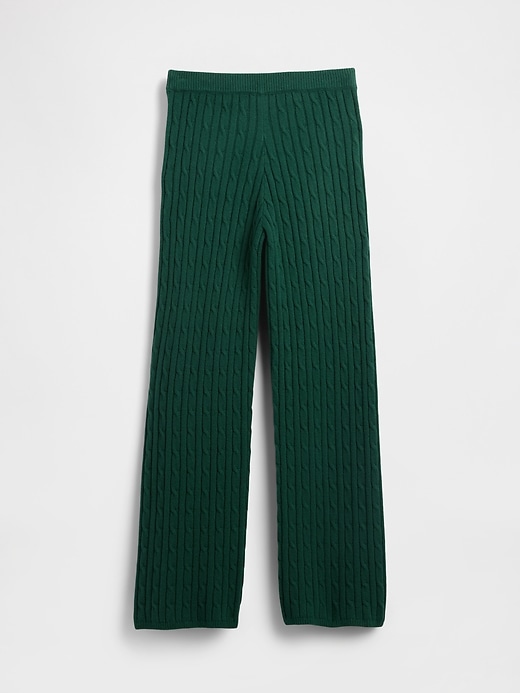 Image number 7 showing, CashSoft Cable-Knit Sweater Pants