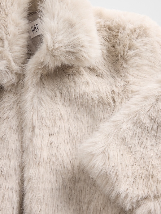 Image number 5 showing, Kids Recycled Faux Fur Crop Coat