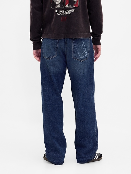 Image number 4 showing, Stranger Things Adult Flannel-Lined Extra Baggy Jeans