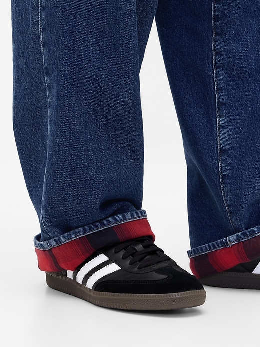 Image number 7 showing, Stranger Things Adult Flannel-Lined Extra Baggy Jeans