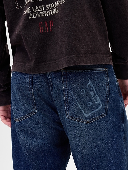 Image number 6 showing, Stranger Things Adult Flannel-Lined Extra Baggy Jeans