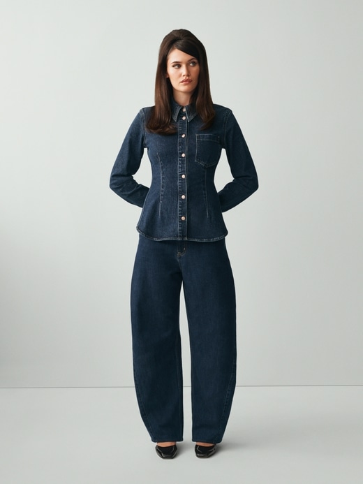 Image number 4 showing, Denim Cinch-Seam Shirt