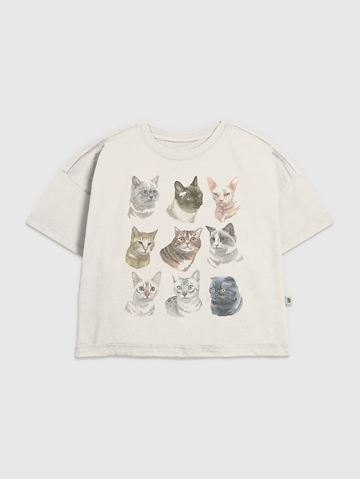 Image number 1 showing, Kids Cat Faces Graphic T-Shirt