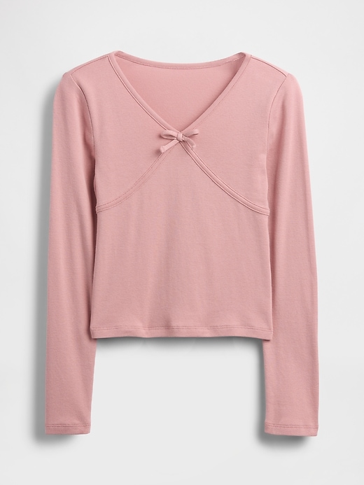 Image number 1 showing, Kids Cross Front Bow T-Shirt