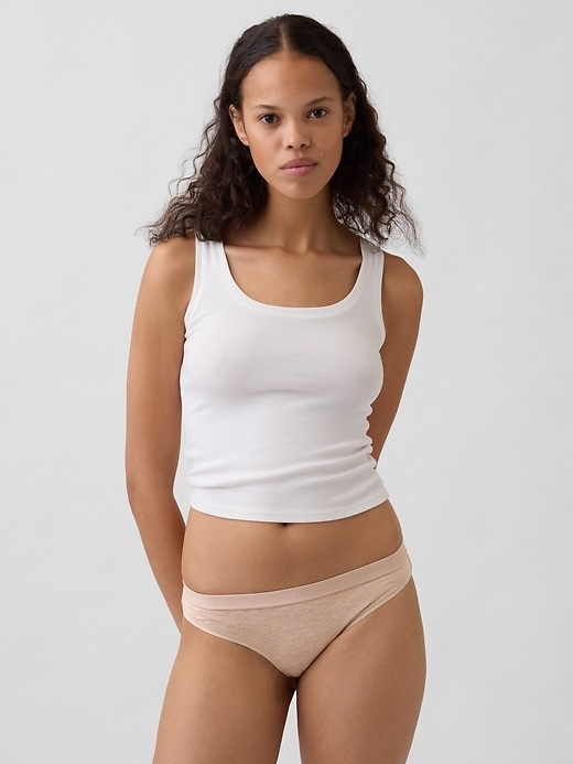 Image number 1 showing, Organic Stretch Cotton Logo Bikini