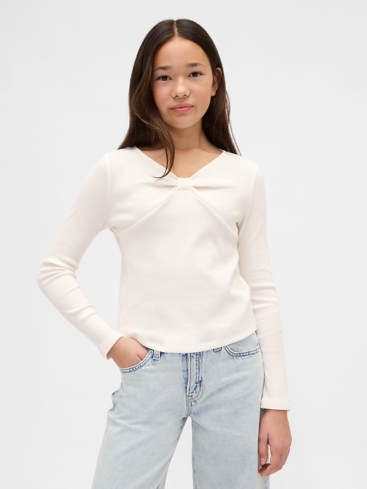 Image number 1 showing, Kids Bow-Neck T-Shirt