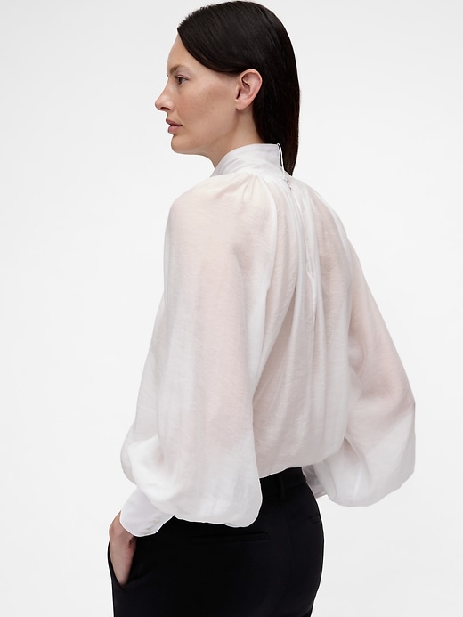 Image number 2 showing, GapStudio Sheer Bow Shirt
