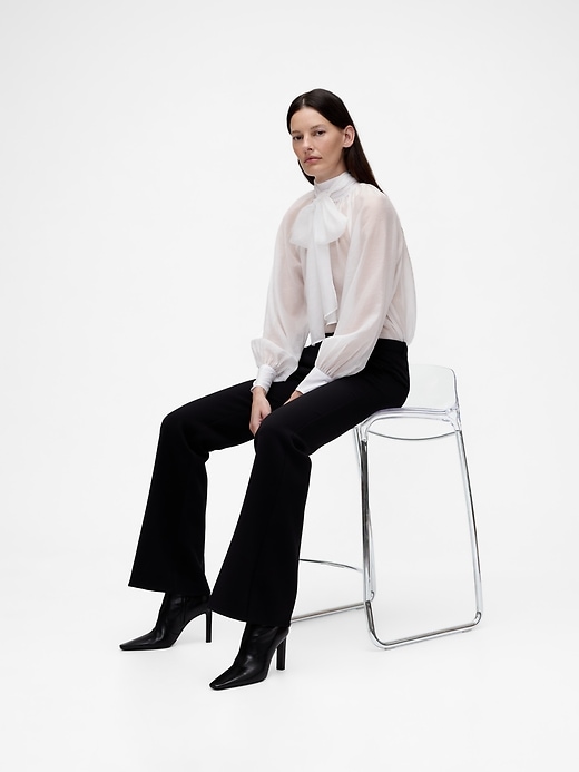 Image number 3 showing, GapStudio Sheer Bow Shirt