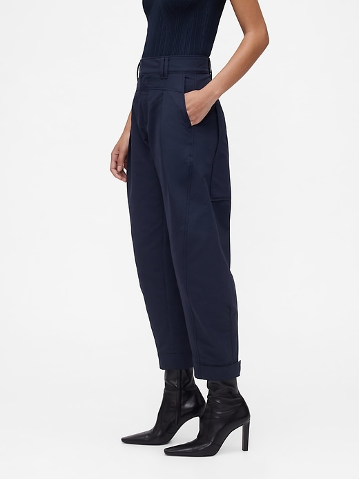 Image number 2 showing, GapStudio High Rise Barrel Trousers