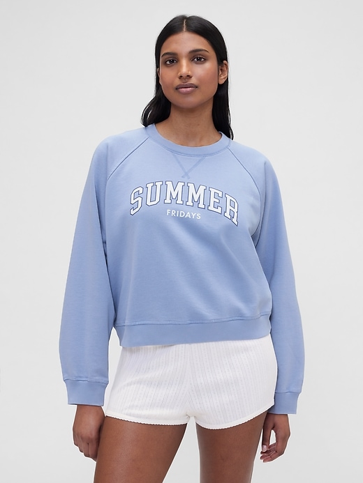 Image number 1 showing, Gap × Summer Fridays Oversized Raglan Logo Sweatshirt