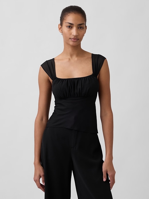 Image number 1 showing, Mixed Media Crop Top