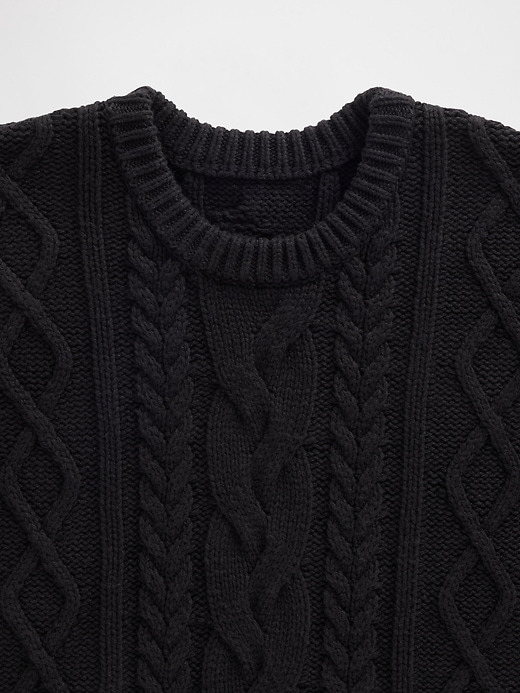 Image number 4 showing, Cable-Knit Mini Sweater Dress