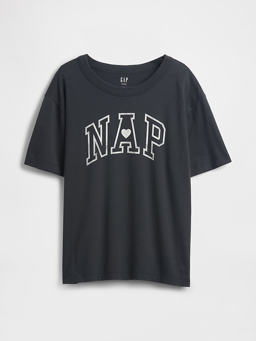 Image number 3 showing, Organic Cotton Oversized NAP Logo PJ T-Shirt