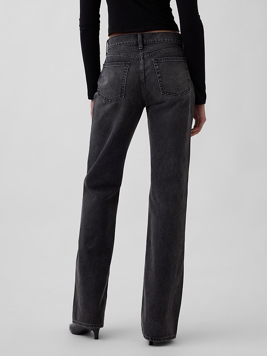 Image number 4 showing, Mid Rise Rigid Relaxed Flare Jeans