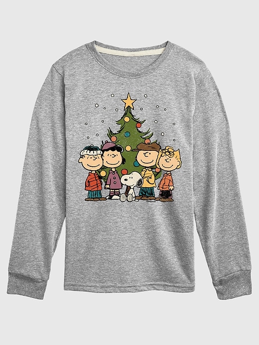 Image number 1 showing, Toddler Peanuts Snoopy and Friends Christmas Tree Long Sleeve Graphic Tee