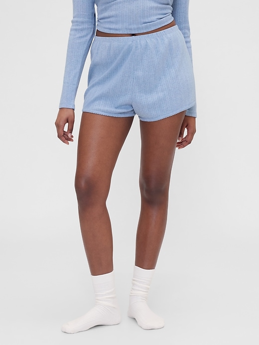 Image number 2 showing, Gap × Summer Fridays Pointelle PJ Shorts