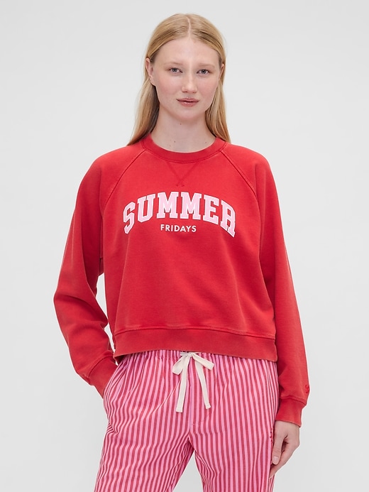 Image number 1 showing, Gap × Summer Fridays Oversized Raglan Logo Sweatshirt