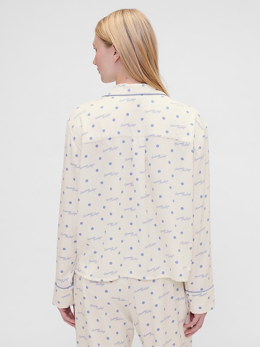 Image number 2 showing, Gap × Summer Fridays Relaxed Flannel Dotted PJ Shirt