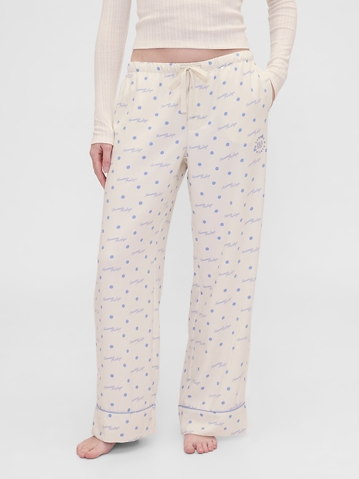 Image number 2 showing, Gap × Summer Fridays Relaxed Flannel Dotted PJ Pants