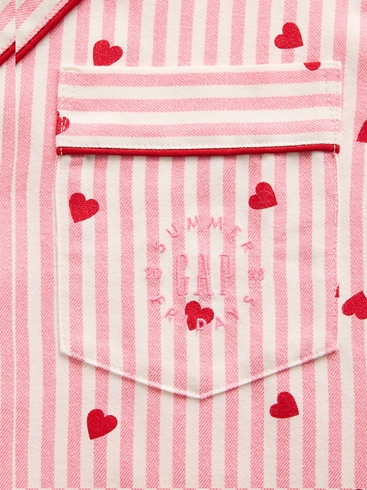 Image number 6 showing, Gap × Summer Fridays Relaxed Flannel Hearts PJ Shirt