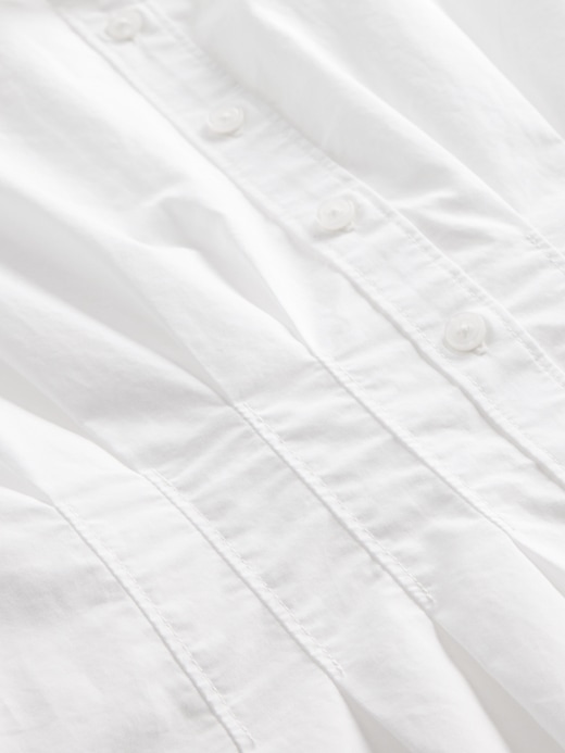 Image number 4 showing, Poplin Cinched Midi Shirtdress