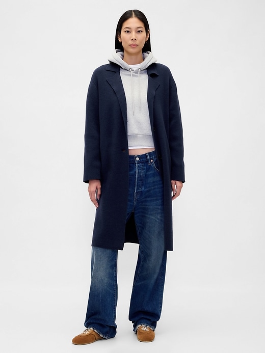 Image number 2 showing, Cotton-Blend Cardigan Coat