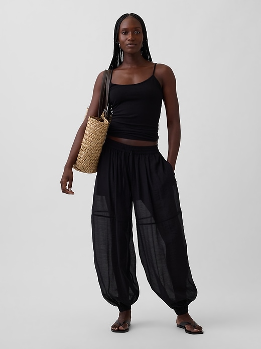 Image number 1 showing, Sheer Parachute Joggers