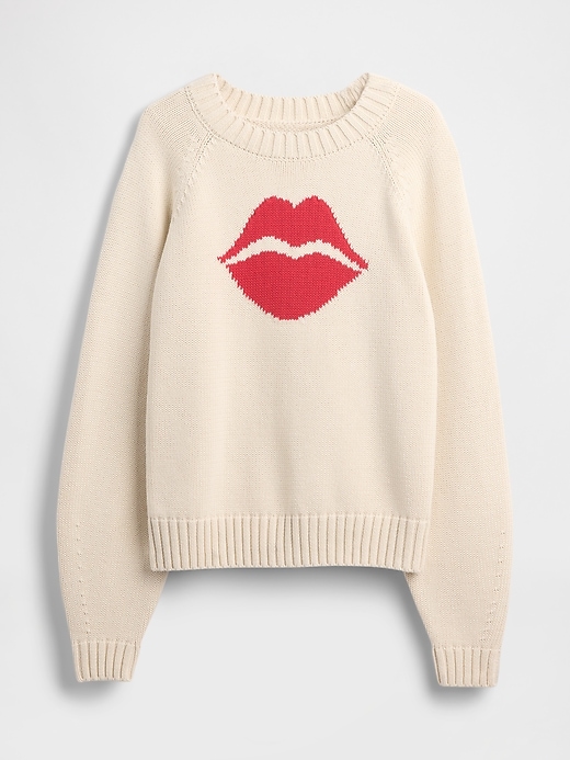 Image number 3 showing, 100% Cotton Kiss Raglan Sweater