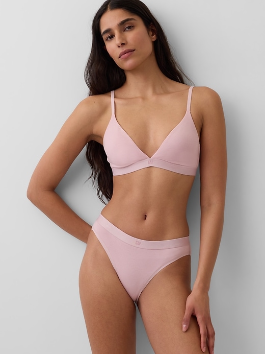 Image number 1 showing, Organic Stretch Cotton Triangle Bra