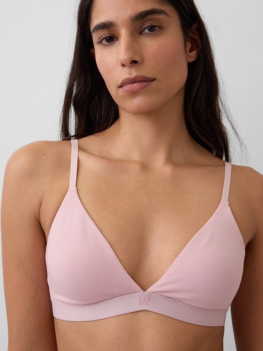 Image number 3 showing, Organic Stretch Cotton Triangle Bra