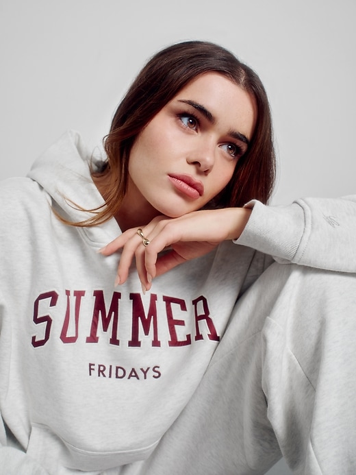 Image number 7 showing, Gap × Summer Fridays Heavyweight Oversized Logo Hoodie