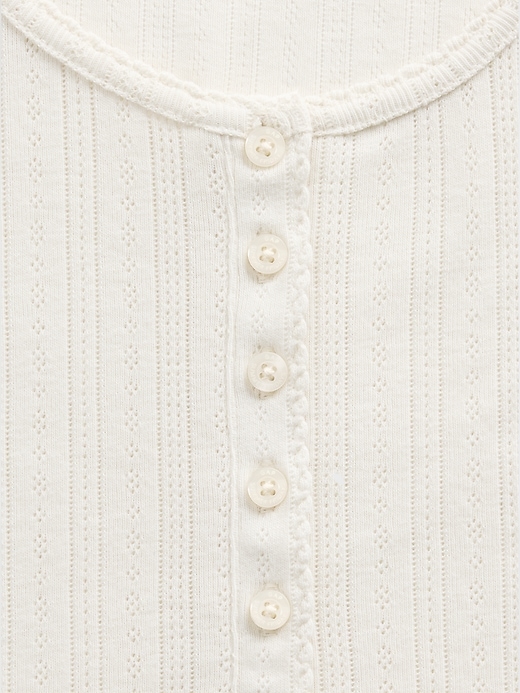 Image number 5 showing, Gap × Summer Fridays Pointelle Henley PJ Top