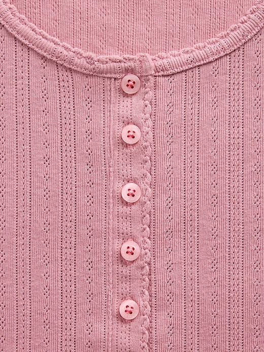 Image number 5 showing, Gap × Summer Fridays Pointelle Henley PJ Top