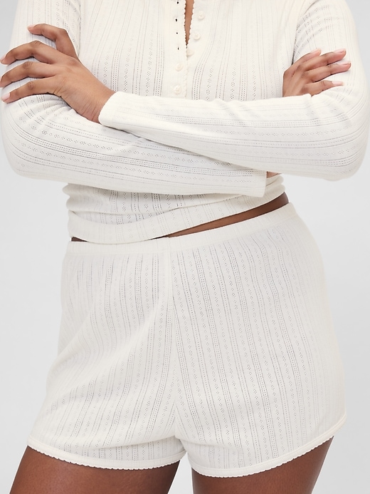 Image number 2 showing, Gap × Summer Fridays Pointelle PJ Shorts