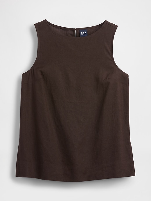 Image number 5 showing, Linen-Blend Shell Tank Top